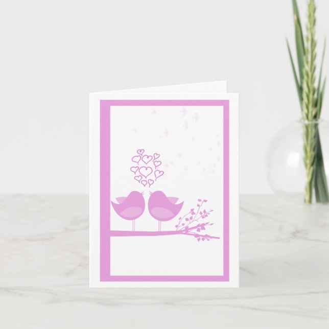 Cartes Pour Fêtes Annuelles Lover Birds Valentine's Day Cards (Devant)