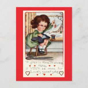 Cartes Pour Fêtes Annuelles Love's Sweet Sake Valentine Repro Vintage 1922