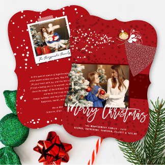 Cartes Pour Fêtes Annuelles Loy & Joy Cute Snowflakes Christmas Fairy Photo