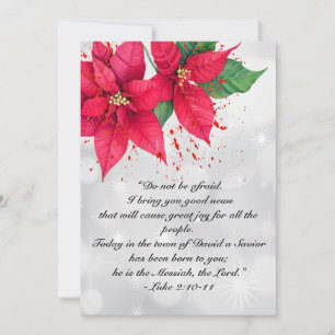 Cartes Pour Fêtes Annuelles Luc 2 Aquarelle magnifique de poinsettia floral