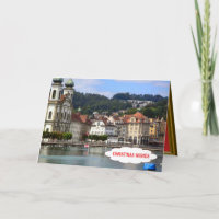 Lucerne, église jésuite et rivière