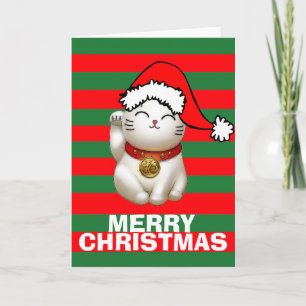 Cartes Pour Fêtes Annuelles Lucky Cat Christmas