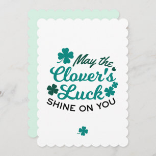 Cartes Pour Fêtes Annuelles Lucky Clover Charm - Puisse la chance du Clover Sh