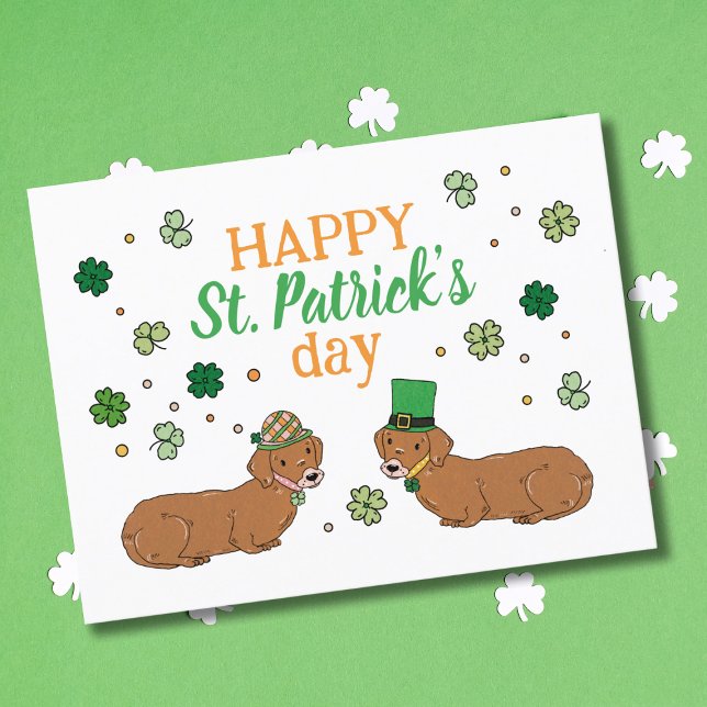 Cartes Pour Fêtes Annuelles Lucky Dogs St. Patrick's Day (Créateur téléchargé)