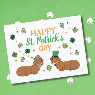 Cartes Pour Fêtes Annuelles Lucky Dogs St. Patrick's Day