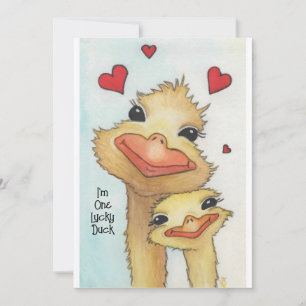 Cartes Pour Fêtes Annuelles Lucky Duck Valentine
