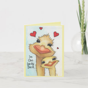 Cartes Pour Fêtes Annuelles Lucky Duck Valentine