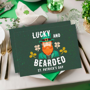 Cartes Pour Fêtes Annuelles Lucky et barbu Saint-Patrick Leprechaun
