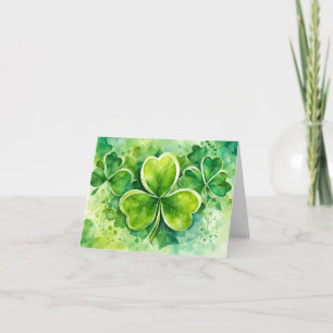 Cartes Pour Fêtes Annuelles Lucky Green Shamrock St. Patrick's Day
