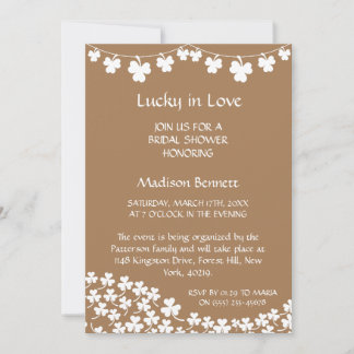 Cartes Pour Fêtes Annuelles Lucky In Love St. Patrick's Day BABYShower CARD