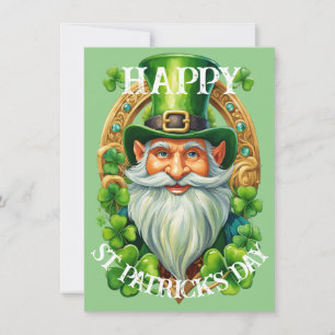 Cartes Pour Fêtes Annuelles Lucky Leprechaun Gnome St Patrick's Day Greeting