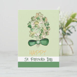 Cartes Pour Fêtes Annuelles Lucky Shamrock Clover Watercolor Art