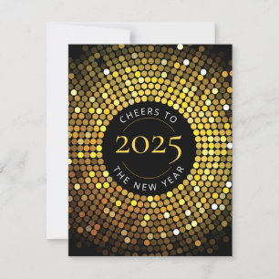 Cartes Pour Fêtes Annuelles Lumière de cercle scintillant pour le Nouvel An