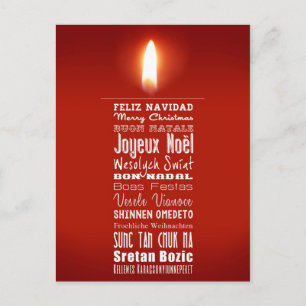 Cartes Pour Fêtes Annuelles Lumière de la bougie de Noël