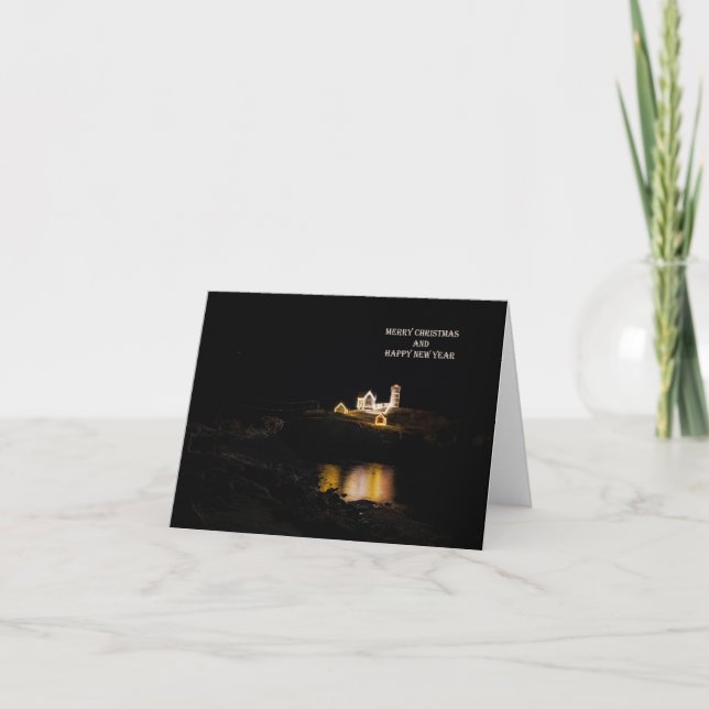 Cartes Pour Fêtes Annuelles Lumière du Cap Neddick (Devant)