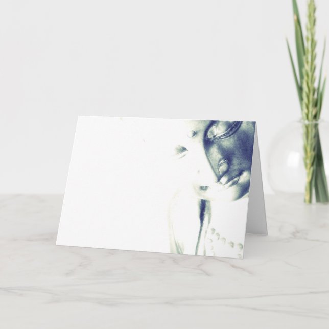 Cartes Pour Fêtes Annuelles Lumière méditante de Bouddha-Sérénité (Devant)