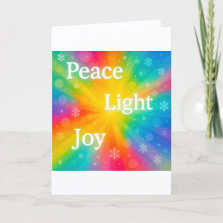 Cartes Pour Fêtes Annuelles Lumière Paix Joie