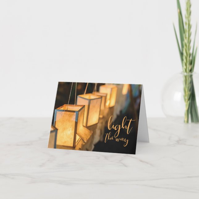Cartes Pour Fêtes Annuelles Lumière sur le chemin, Lanternes, Thaïlande (Devant)