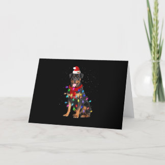 Cartes Pour Fêtes Annuelles Lumière Xmas Rottweiler Graphique Pour Chien Père 