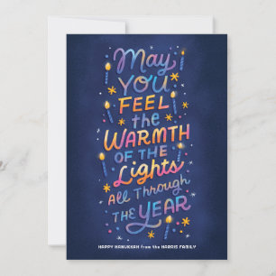 Cartes Pour Fêtes Annuelles Lumières Chaudes