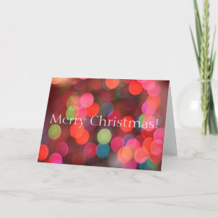 Cartes Pour Fêtes Annuelles Lumières colorées Bokeh Joyeux Noël