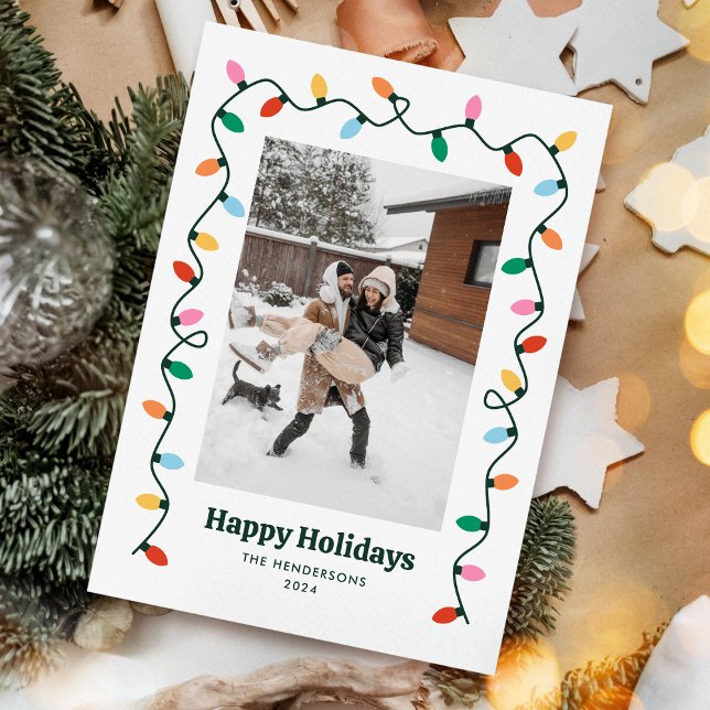 Cartes Pour Fêtes Annuelles Lumières colorées photo (Créateur téléchargé)