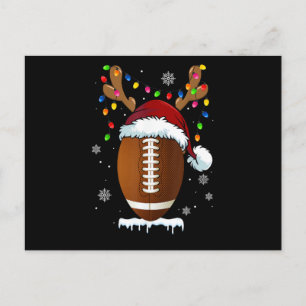 Cartes Pour Fêtes Annuelles Lumières de ballon de football de Noël Drôles de g