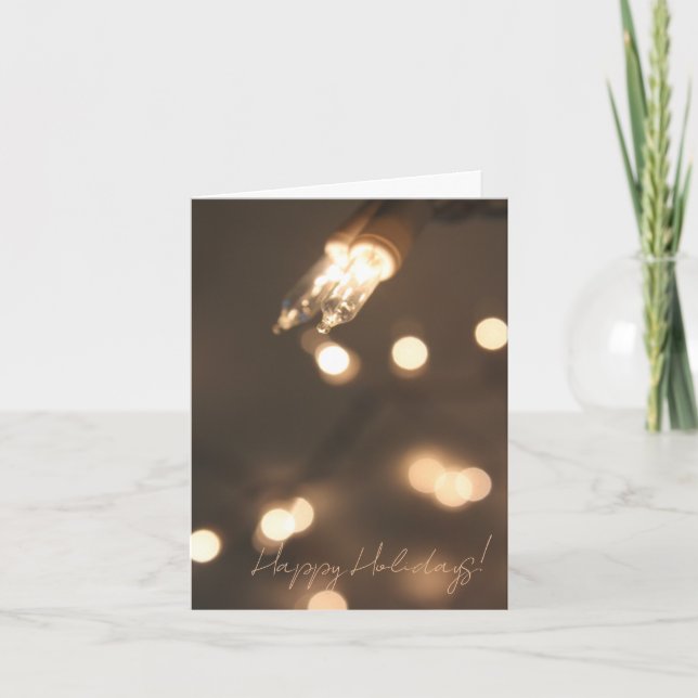 Cartes Pour Fêtes Annuelles Lumières de Noël (Devant)