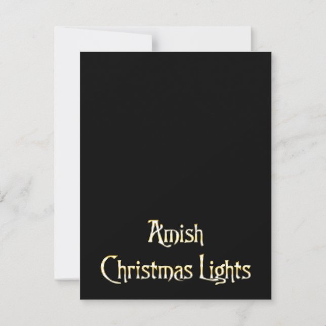 Cartes Pour Fêtes Annuelles Lumières de Noël Amish (Devant)