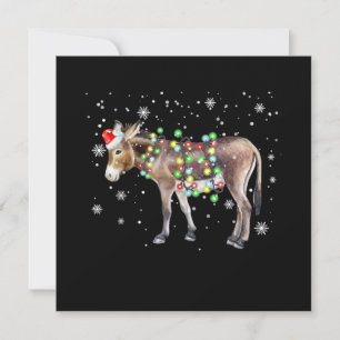 Cartes Pour Fêtes Annuelles Lumières de Noël de couleur d'âne   Cadeau d'âne d