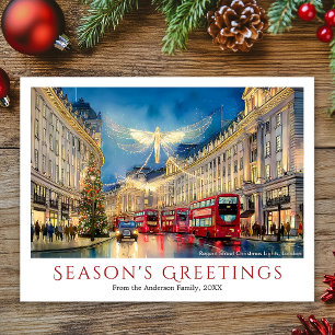 Cartes Pour Fêtes Annuelles Lumières de Noël de Regent Street à Londres aquare