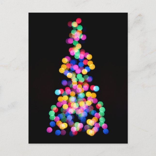 Cartes Pour Fêtes Annuelles Lumières de Noël floues (Devant)