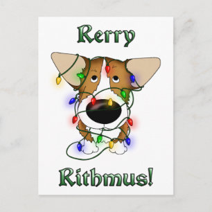 Cartes Pour Fêtes Annuelles Lumières de Noël Pembroke Welsh Corgi