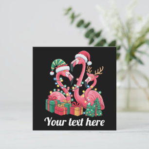 Cartes Pour Fêtes Annuelles Lumières de Noël personnalisées Flamingo Palm de N