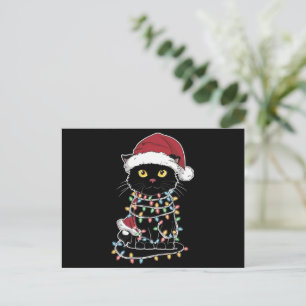 Cartes Pour Fêtes Annuelles Lumières de Noël pour amateur de chats drôles
