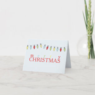 Cartes Pour Fêtes Annuelles Lumières de Noël Simples et Amusantes pour les Fêt