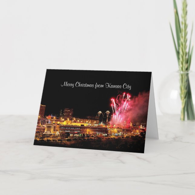 Cartes Pour Fêtes Annuelles Lumières de plaza de Kansas City de feux (Devant)