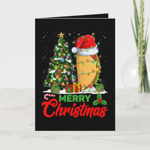Cartes Pour Fêtes Annuelles Lumières drôles de sapin de Noël Taco mexicain
