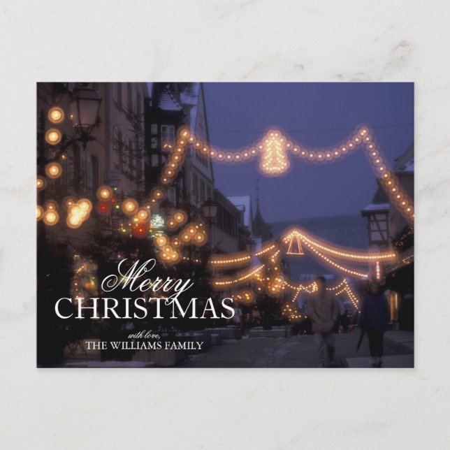 Cartes Pour Fêtes Annuelles Lumières du marché de Noël (Devant)