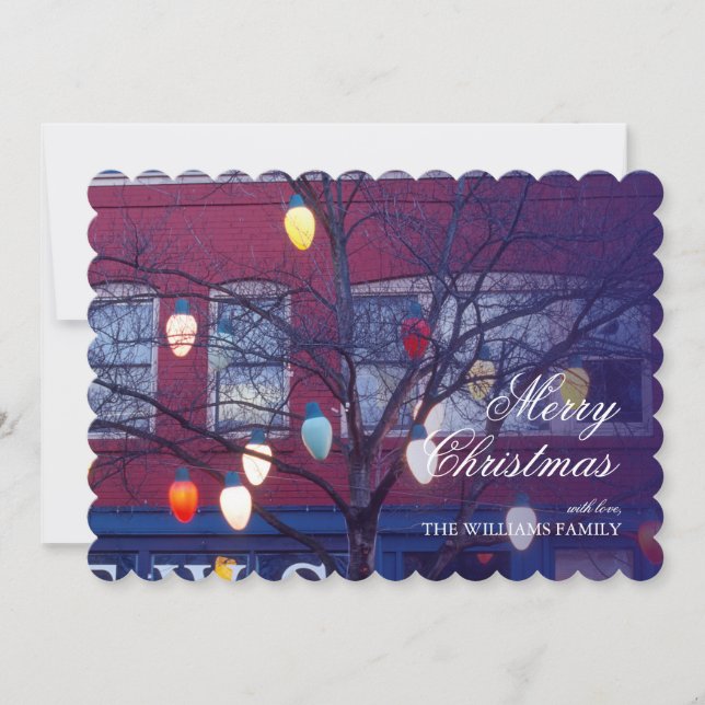 Cartes Pour Fêtes Annuelles Lumières géantes d'arbre de Noël à Seattle (Devant)