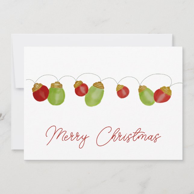 Cartes Pour Fêtes Annuelles Luminaire de Noël Vintage (Devant)