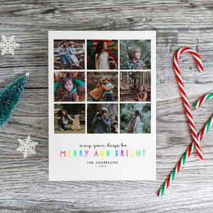Cartes Pour Fêtes Annuelles Luminaires Lumineux Multi-Photo Holiday Card