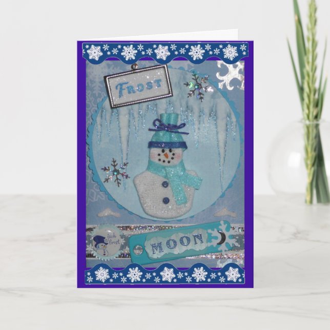 Cartes Pour Fêtes Annuelles Lune de Frost (Devant)