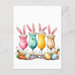 Cartes Pour Fêtes Annuelles Lunettes de latte de Pâques avec des oreilles de l