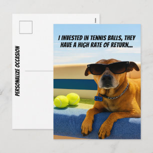 Cartes Pour Fêtes Annuelles Lunettes de soleil balles de tennis pour chien drô