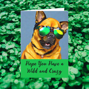 Cartes Pour Fêtes Annuelles Lunettes de soleil drôles pour chien pour la Saint