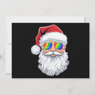 Cartes Pour Fêtes Annuelles Lunettes de soleil gay visage de Noël Xmas LGBTQ