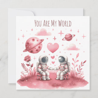 Cartes Pour Fêtes Annuelles Lupercalia Astronaut Space Love Valentine
