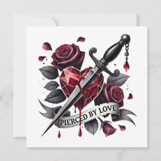 Cartes Pour Fêtes Annuelles Lupercalia Gothic Heart & Sword Valentine's