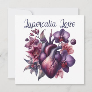 Cartes Pour Fêtes Annuelles Lupercalia Love Gothic Anatomical Heart Flowers